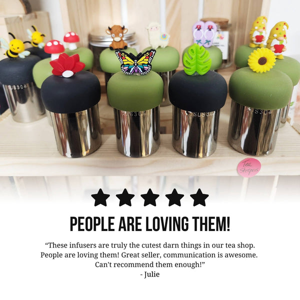 Butterfly | Floating Tea Steeper | Green Base | Rainbow