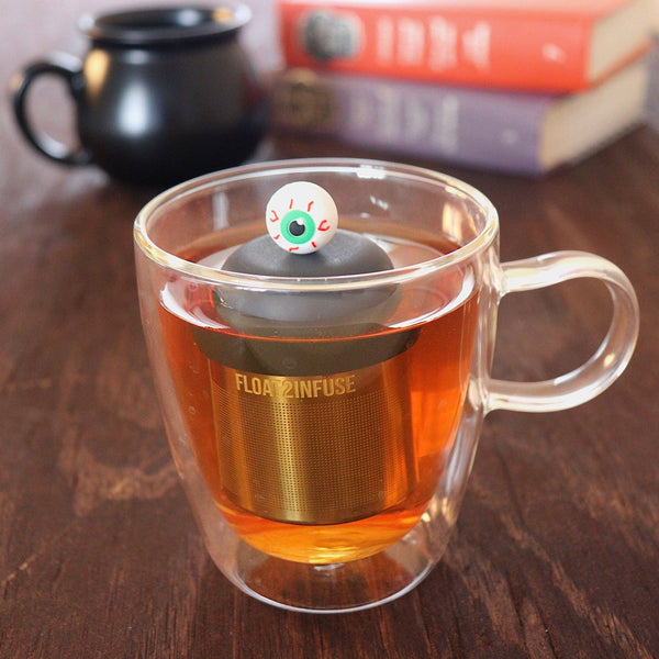 Creepy Eye | Floating Tea Infuser | Black Base | White Eye