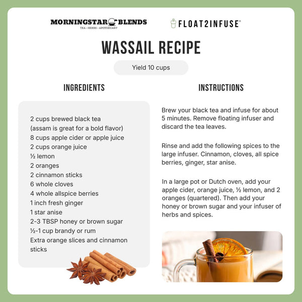 Wassail-Dutch Oven | Pitcher Tea Infuser Card | Tea Recipe