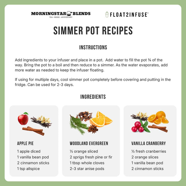 3 Simmer Pot | Pitcher Tea Infuser Recipe | Tea Recipe
