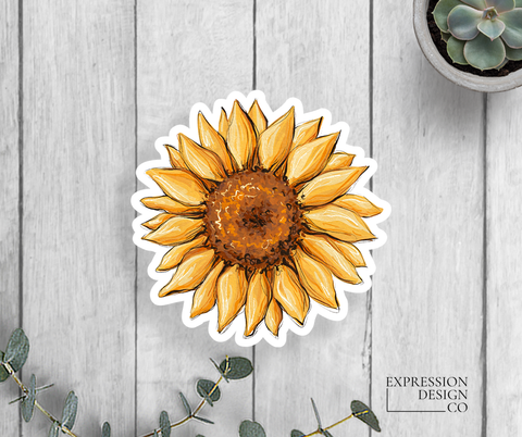 Sunflower Vinyl Sticker