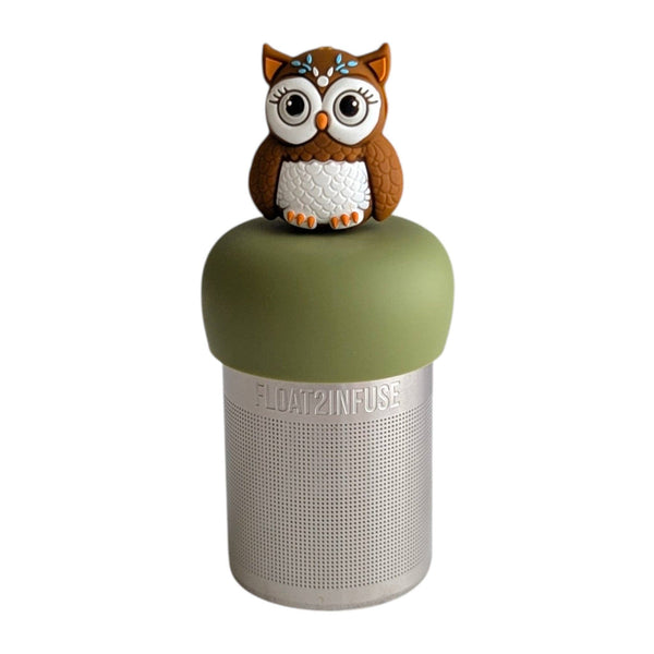 Boho Owl | Floating Tea Infuser | Green Base | Brown Owl