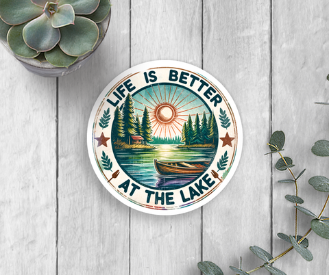 Life Is Better At The Lake Vinyl Sticker