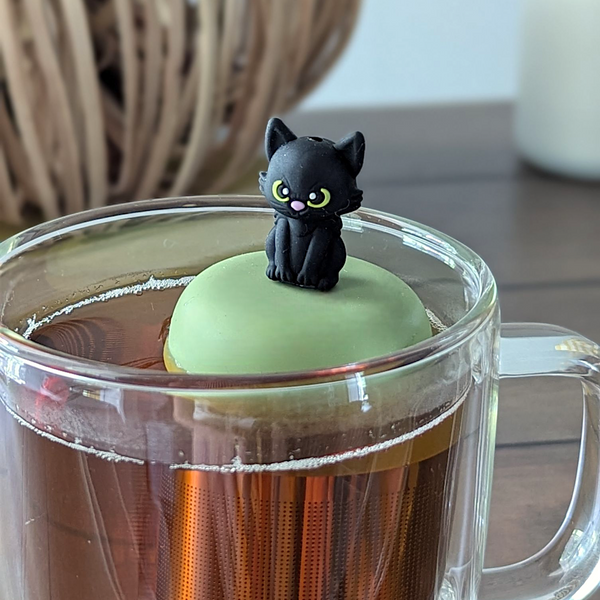 Halloween Cat | Floating Tea Infuser | Green Base | Black