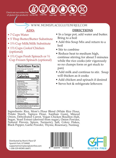 Gluten-Free Creamy Chicken & Rice Soup Mix