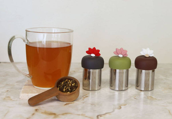 Lotus | Floating Tea Steeper | Green Base | Pink Lotus