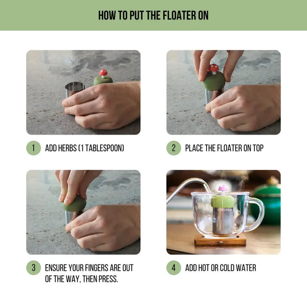 Golden Retriever | Floating Tea Infuser | Green Base | Dog