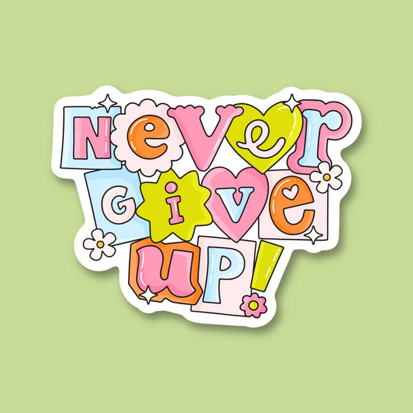 Never Give Up, Retro Front Sticker