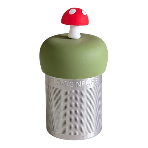 Mushroom | Floating Tea Steeper | Green Base | Red