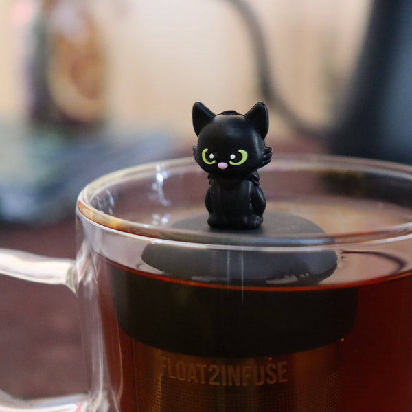 Black Cat | Floating Tea Infuser |Black Base | Black Cat