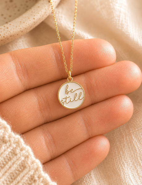 Christian Necklace | Be Still | 18K Gold Jewelry Necklaces