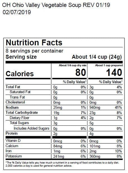 Ohio Valley Vegetable Soup Mix