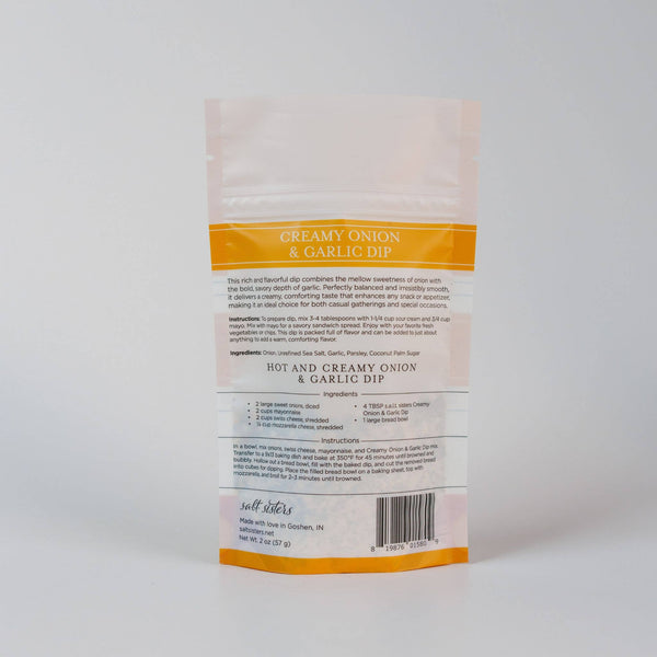 Dip Seasoning Mix - Creamy Onion & Garlic - Packaged Weights