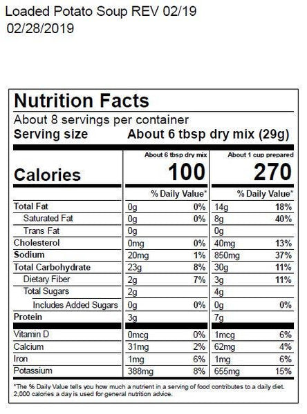 Rocky Mountain Trail Loaded Potato Soup Mix