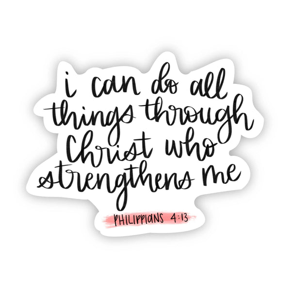 I Can do All Things Through Christ Bible Sticker