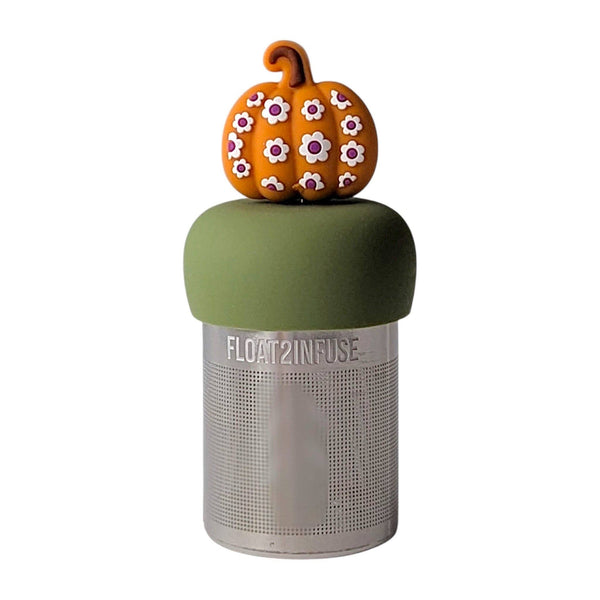 Daisy Pumpkin | Floating Tea Infuser | Green Base | Orange