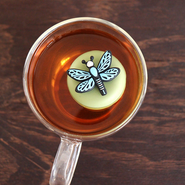 Blue Dragonfly | Floating Tea Infuser | Green Base | Blue