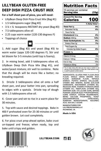 Deep Dish Pizza Crust Mix (Vegan & Gluten-Free)