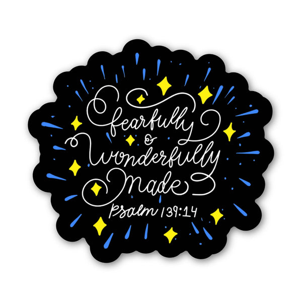 Fearfully & Wonderfully Made Psalm 139:14 Faith Sticker