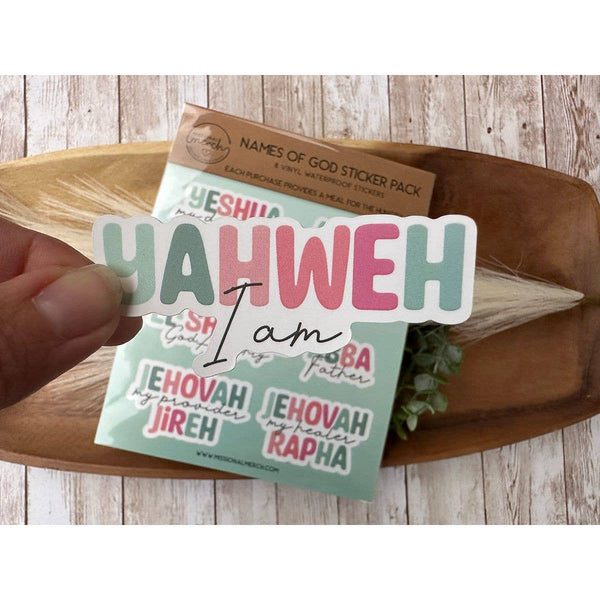 Christian Sticker Sheets | Names of God | Yahweh | Faith