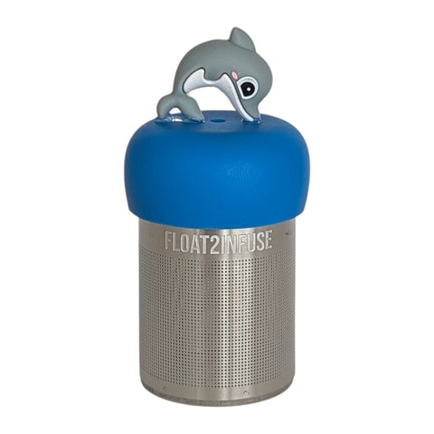 Dolphin | Floating Tea Infuser | Blue Base | Grey Dolphin