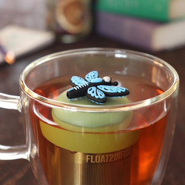 Blue Dragonfly | Floating Tea Infuser | Green Base | Blue