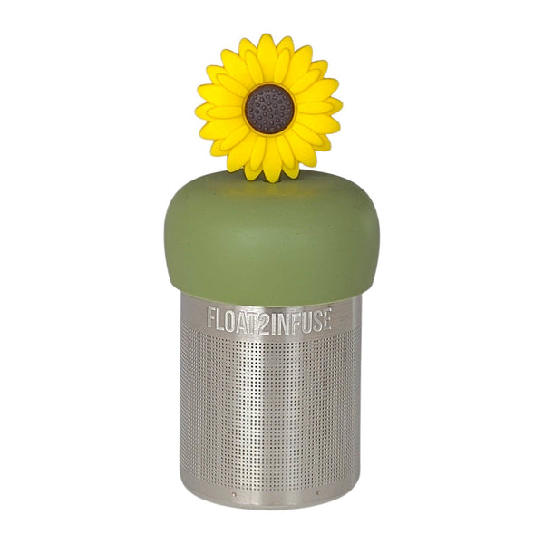 Giant Sunflower | Floating Tea Infuser | Green Base | Yellow