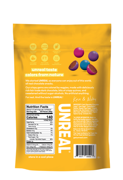 Dark Chocolate Crispy Quinoa Gems - 6 Bag Case