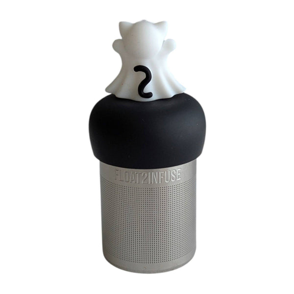 Ghost Cat | Floating Tea Infuser | Black Base | White Ghost