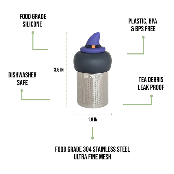 Wizard Hat | Floating Tea Infuser | Black Base | Purple Hat