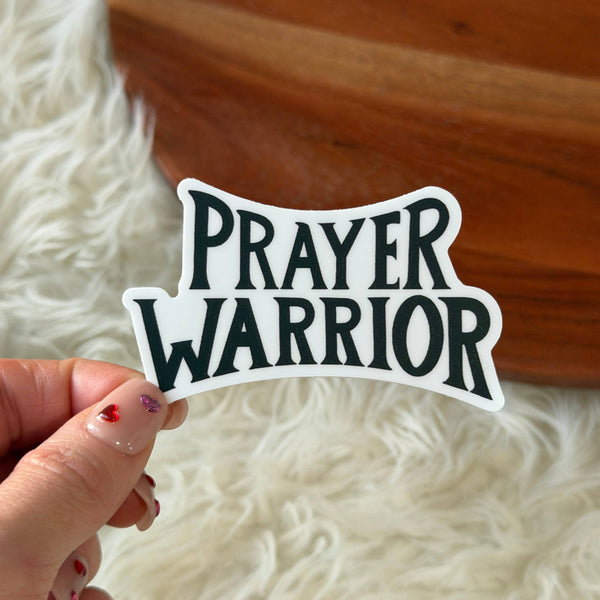 Prayer Warrior Text Faith Sticker