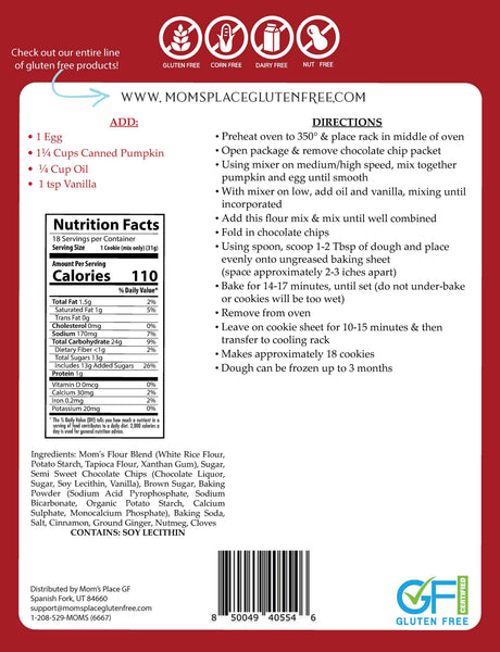 Gluten-Free Pumpkin Chocolate Chip Cookie Mix
