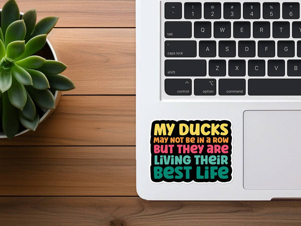 Ducks in a Row | Funny Stickers | Vinyl Stickers | Hot Mess