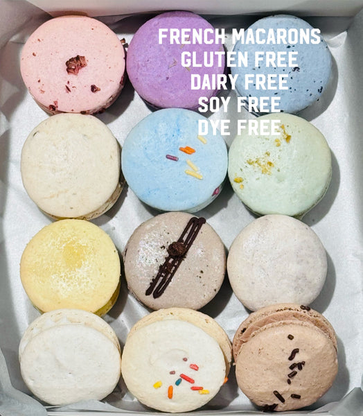 French Macaron Variety Packs (All are GF / Dye Free / Soybean Free) Local pick up only