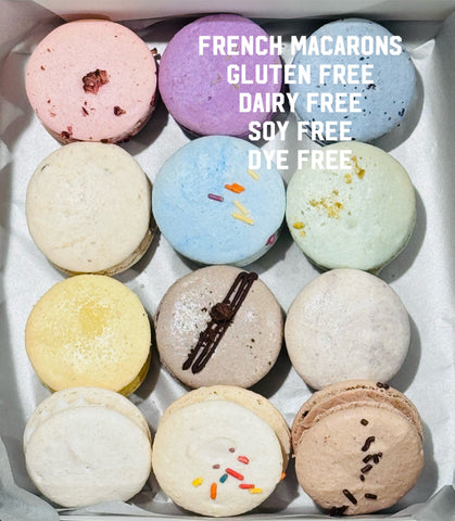 French Macaron Variety Packs (All are GF / Dye Free / Soybean Free) Local pick up only