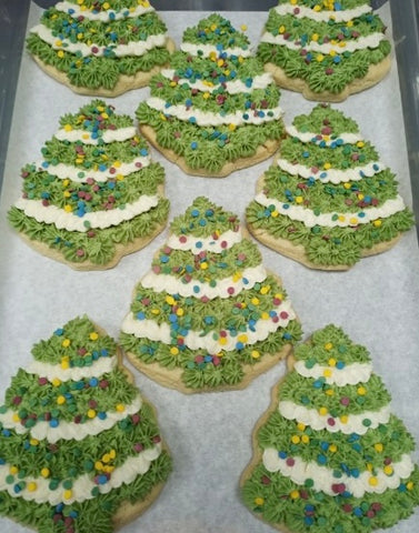 Large Christmas Tree Sugar Cookies (GF/Dye Free-can be ordered DF and Egg Free)