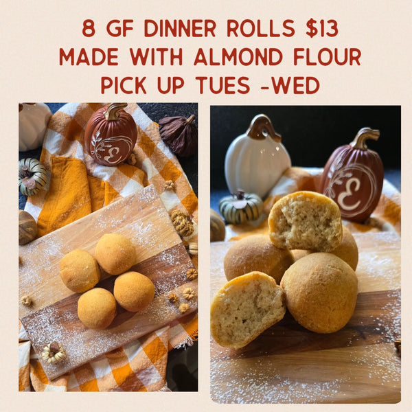 8 GF Dinner Rolls (local pick up only)