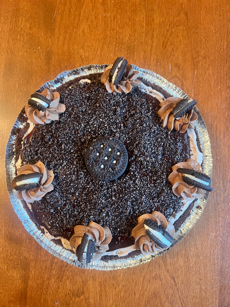 Cookies-N-Cream Pie (Gluten-free & Egg-free: see choices below) (Local pick-up only)