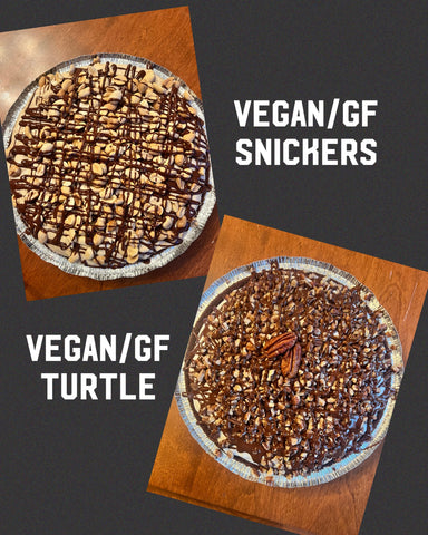 Turtle or Snickers Pie (Gluten Free w/ Vegan options) Local pick-up only