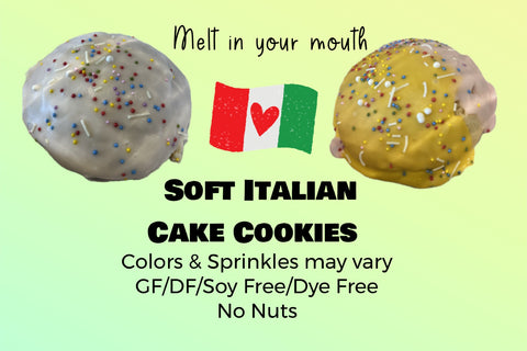 Soft Italian-Iced Cookies (Gluten-Free, Dairy Free, Soy Free, Dye Free)4-pack