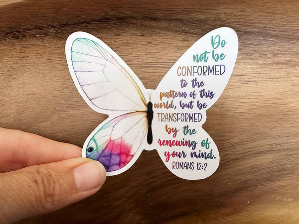 Butterfly Transformation | Christian Sticker | Watercolor