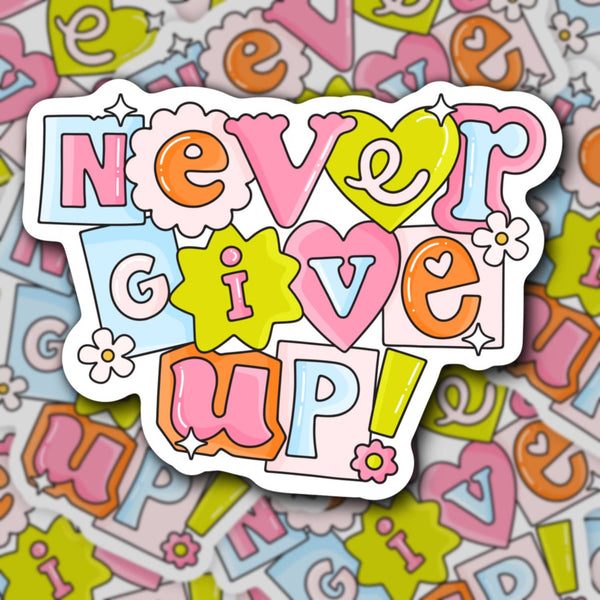 Never Give Up, Retro Front Sticker