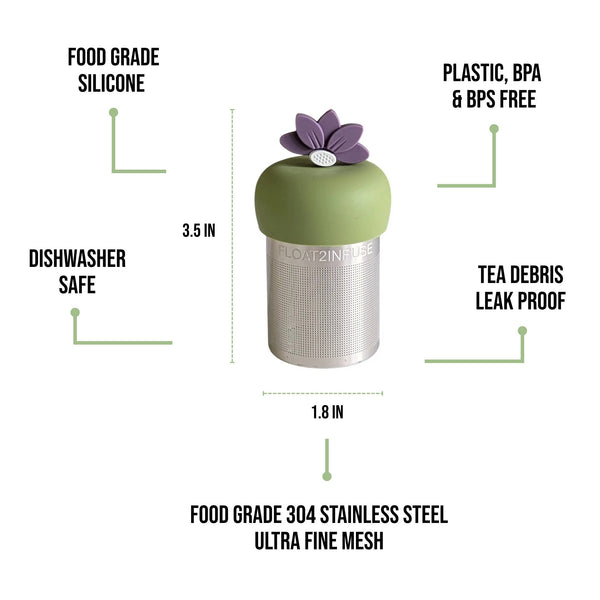 Purple Lotus | Floating Tea Infuser | Green Base | Spring