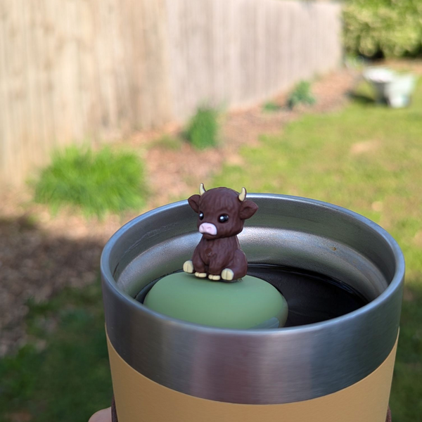 Baby Cow | Floating Tea Infuser | Green Base | Brown Cow