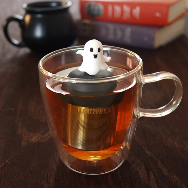Dancing Ghost | Floating Tea Infuser | Black Base | White
