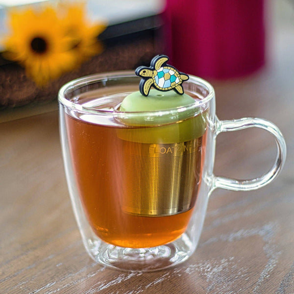 Sea Turtle | Floating Tea Steeper | Green Base |Green Turtle