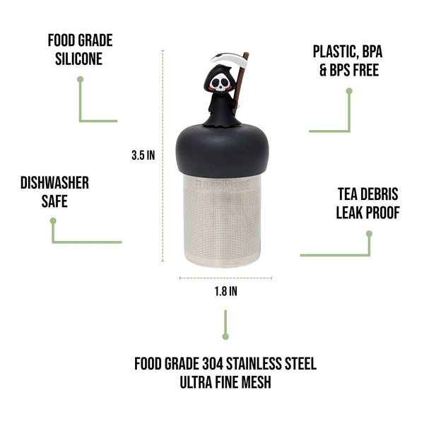 Grim Reaper Steeper | Floating Tea Infuser | Black Base