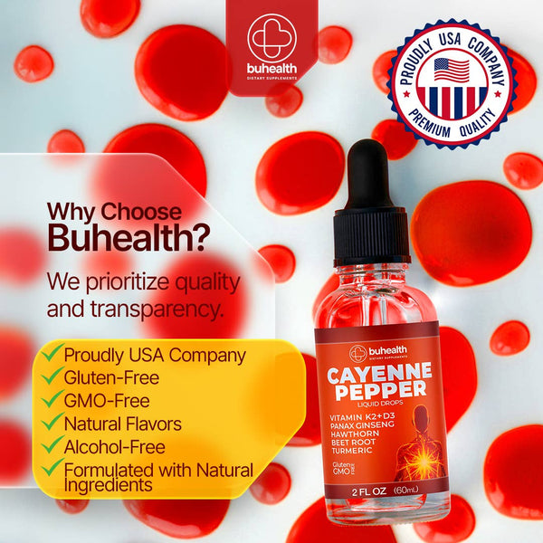 Cayenne Pepper Liquid Drops 2 fl oz (60mL)