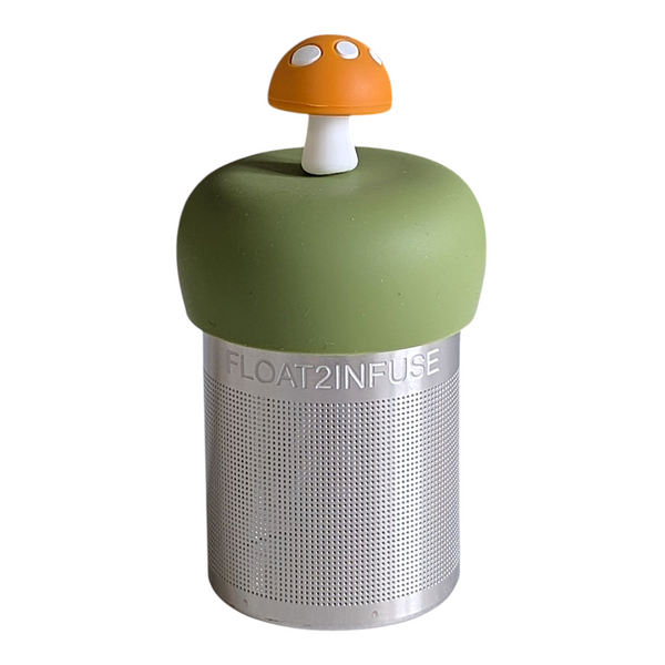 Mushroom | Floating Tea Infuser | Green Base | Yellow