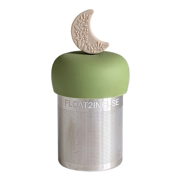 Beige Floral Crescent Moon |Floating Tea Infuser |Green Base